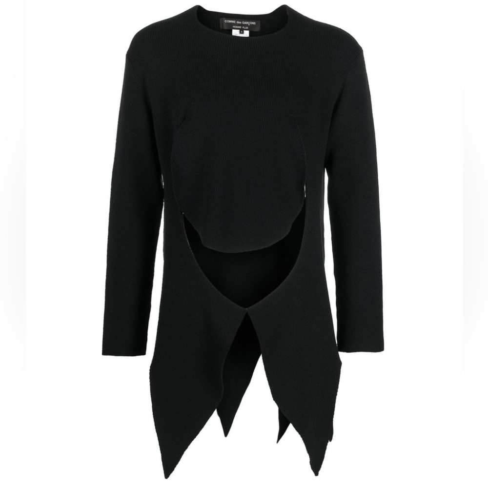 Mens Comme De Garçons HOMME PLUS Wool asymmetric jumper sweater
